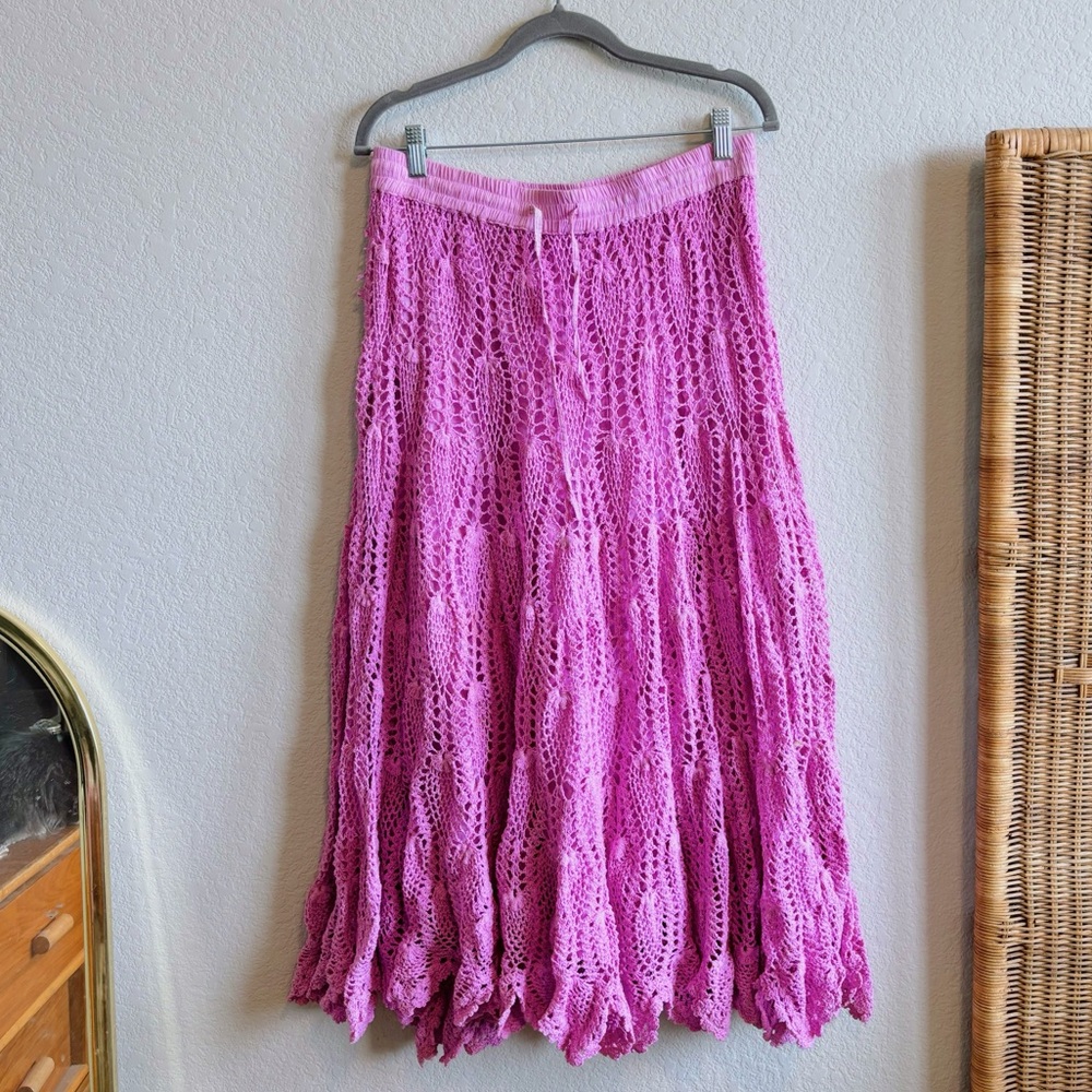 100% Cotton Long Crotchet Skirt